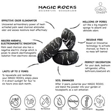 Load image into Gallery viewer, CHADA - Magic Rocks Activated Charcoal Decorative Deodorizer- Set of 4 Rocks
